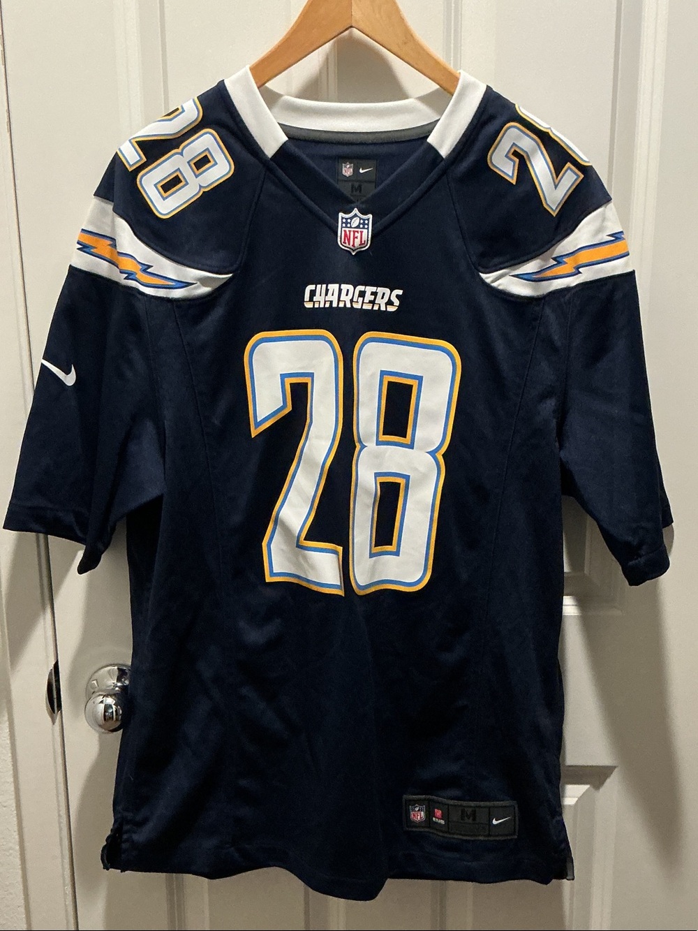 Nike Chargers Navy Blue #28 Football Jersey NWOT